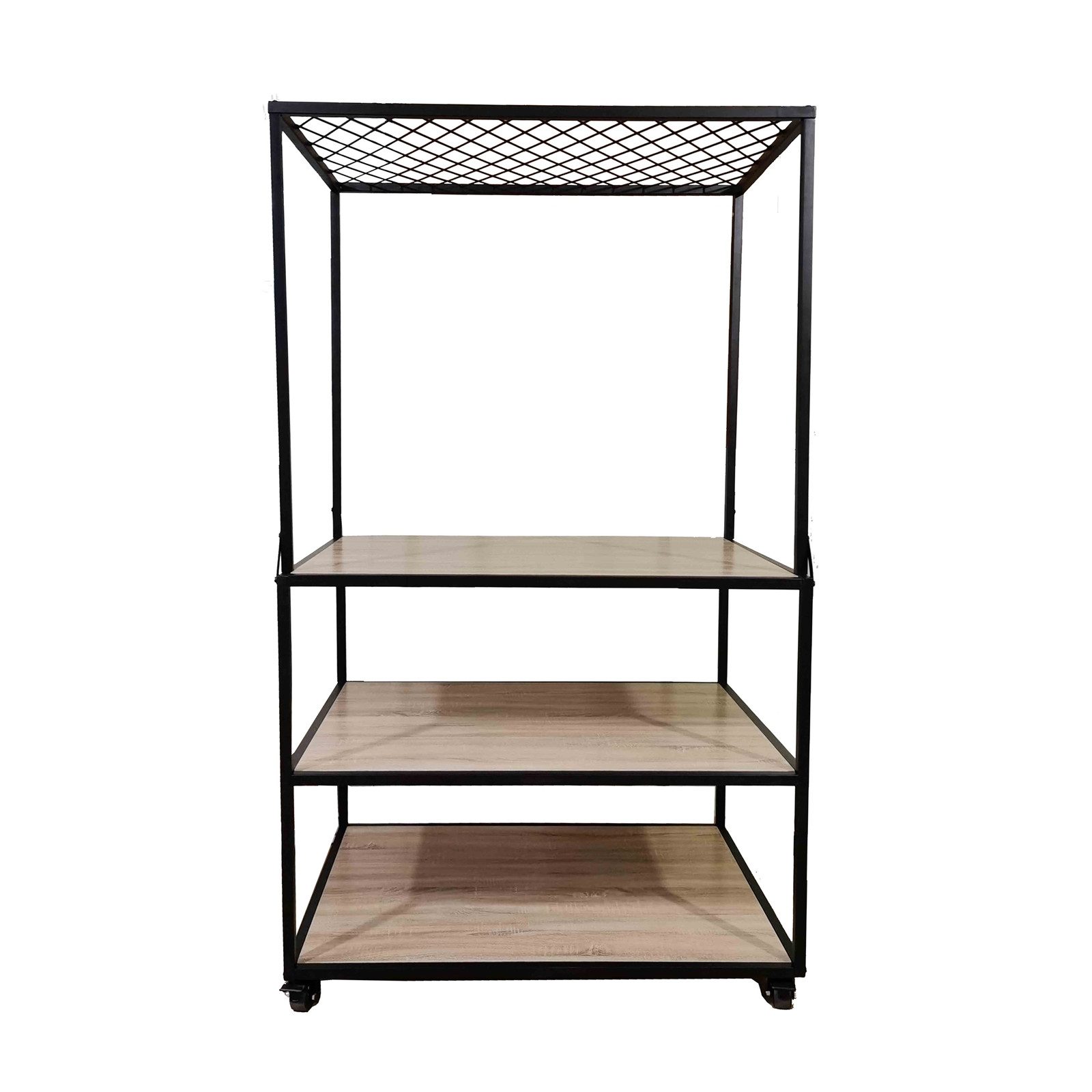 HTI-Line Regalwagen Verkaufstisch auf Rollen, Stück 1-tlg., Präsenter Warenträger Ladenregal Verkaufsinsel Rollregal