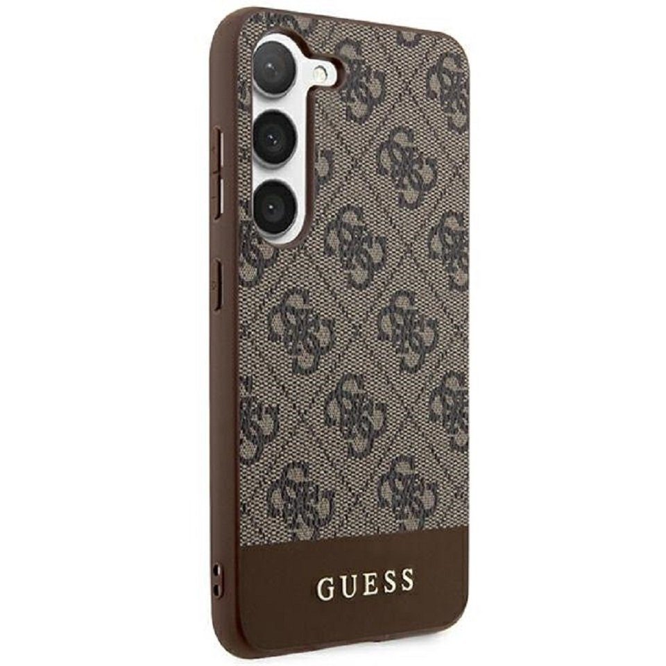 Guess Handyhülle Case Galaxy S24 Plus Kunstleder braun Logo goldfarben 6,7 Zoll, Kantenschutz – Bild 4 von 5