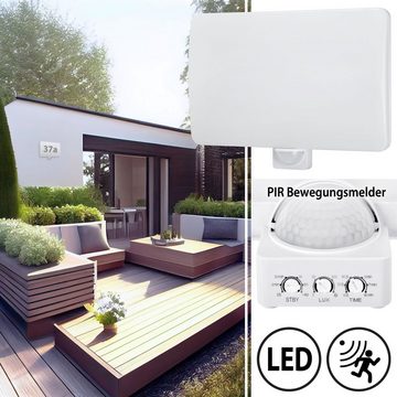 Maxkomfort LED Außen-Wandleuchte MAXOR Hausnummernleuchte, LED fest integriert, Neutralweiß, 4000K, Hausnummernbeleuchtung, Fassadenbeleuchtung, Hausnummer beleuchtet, Hausbeleuchtung, Terassenleuchte, Wandleuchte, Sensor, IP65, 20W