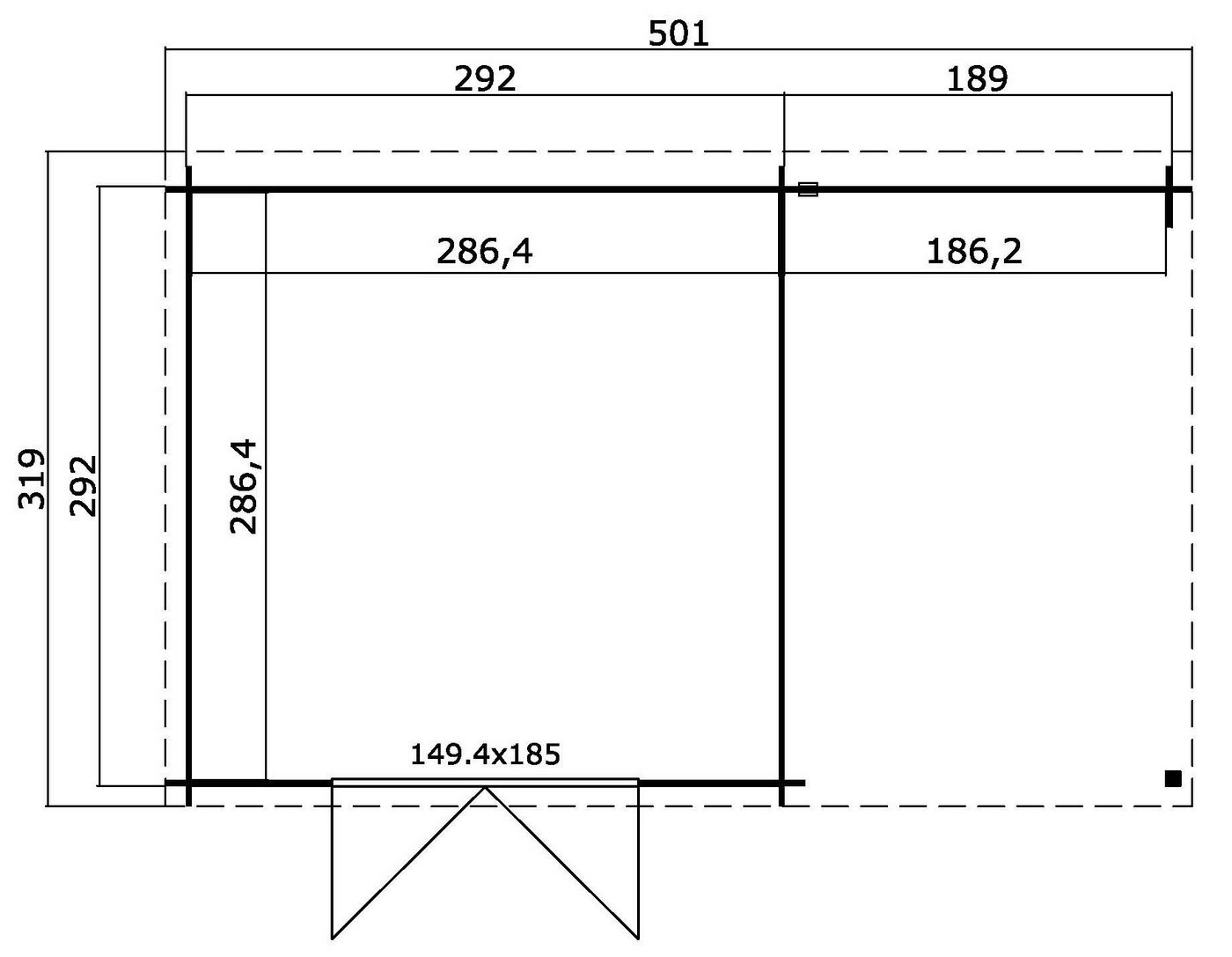 Thumbnail - LASITA MAJA Gartenhaus Tampa, BxT: 501x319 cm, (Set), mit Anbau
