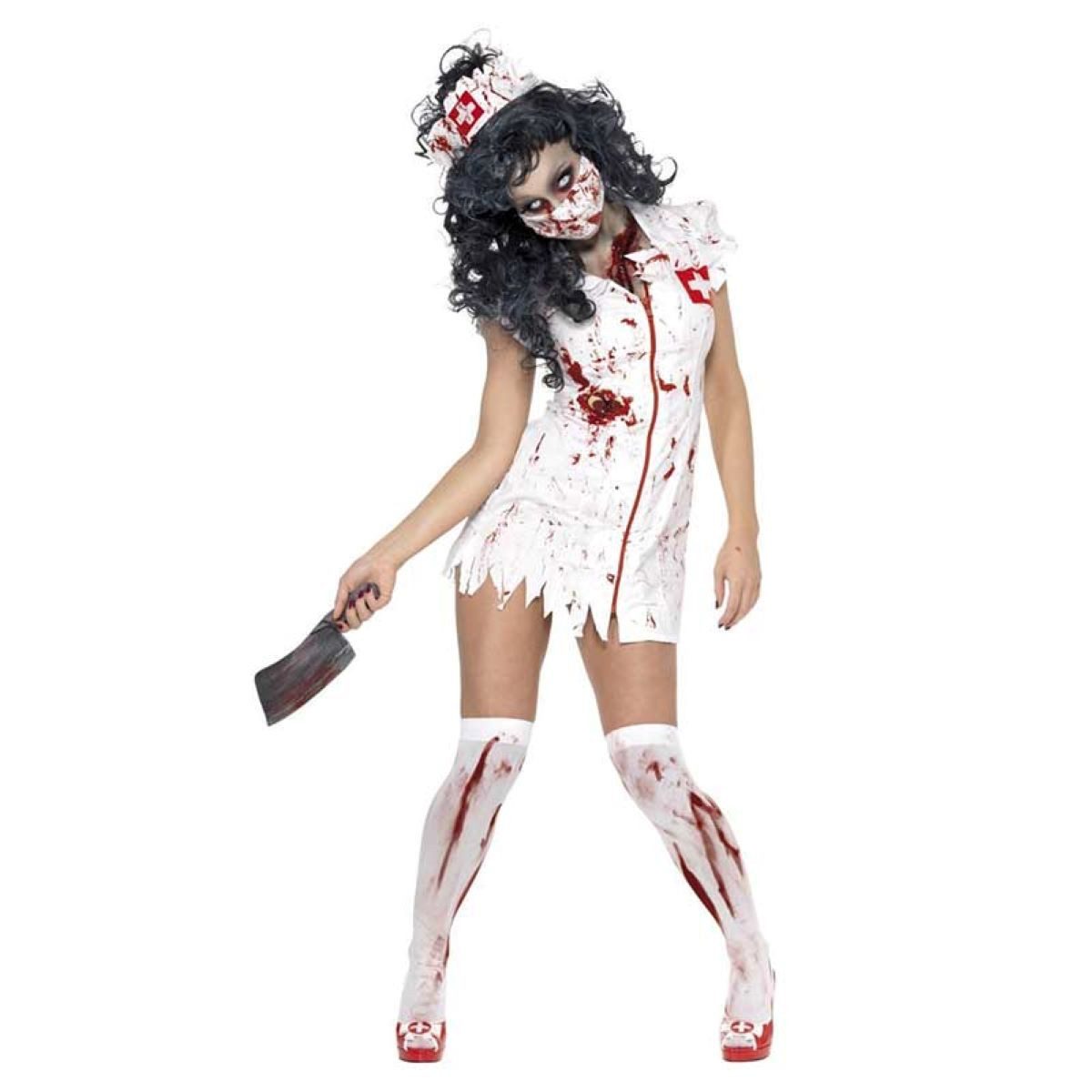 Smiffys Hexen-Kostüm Kostüm Lady Zombie Krankenschw. incl. Maske Gr.S