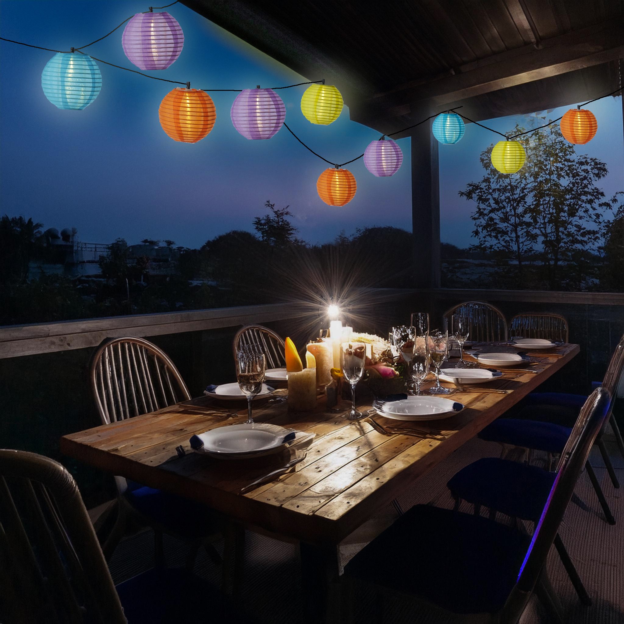 MARELIDA LED-Lichterkette Solar Lampionkette 10 bunte günstig online kaufen
