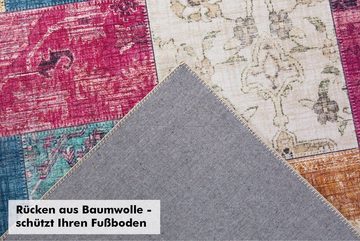 Teppich Prima 2, LUXOR living, rechteckig, Höhe: 7 mm, Kurzflor, Patchwork Muster, Vintage Design, Wohnzimmer
