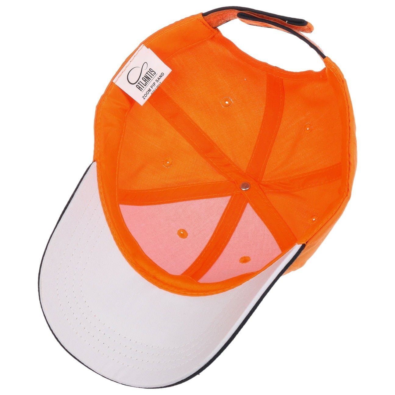 (1-St) orange Schirm Atlantis Baseball Basecap Cap mit