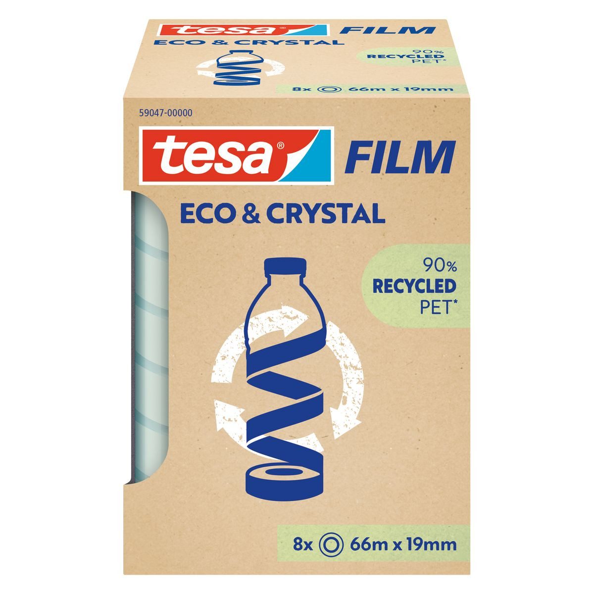 tesa Klebeband tesa Klebeband Eco & Crystal 66mx19mm 8 Rollen