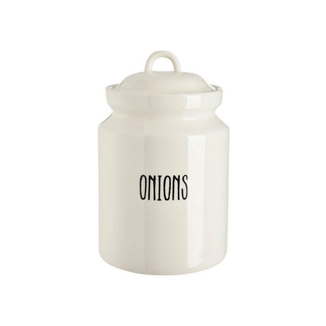 Depot Vorratsdose “Vorratsdose Onions”, 100% Dolomit, (Packung, 1 Stück Vorratsdose), aus Dolomit, Ø 15 Zentimeter, H 23 Zentimeter