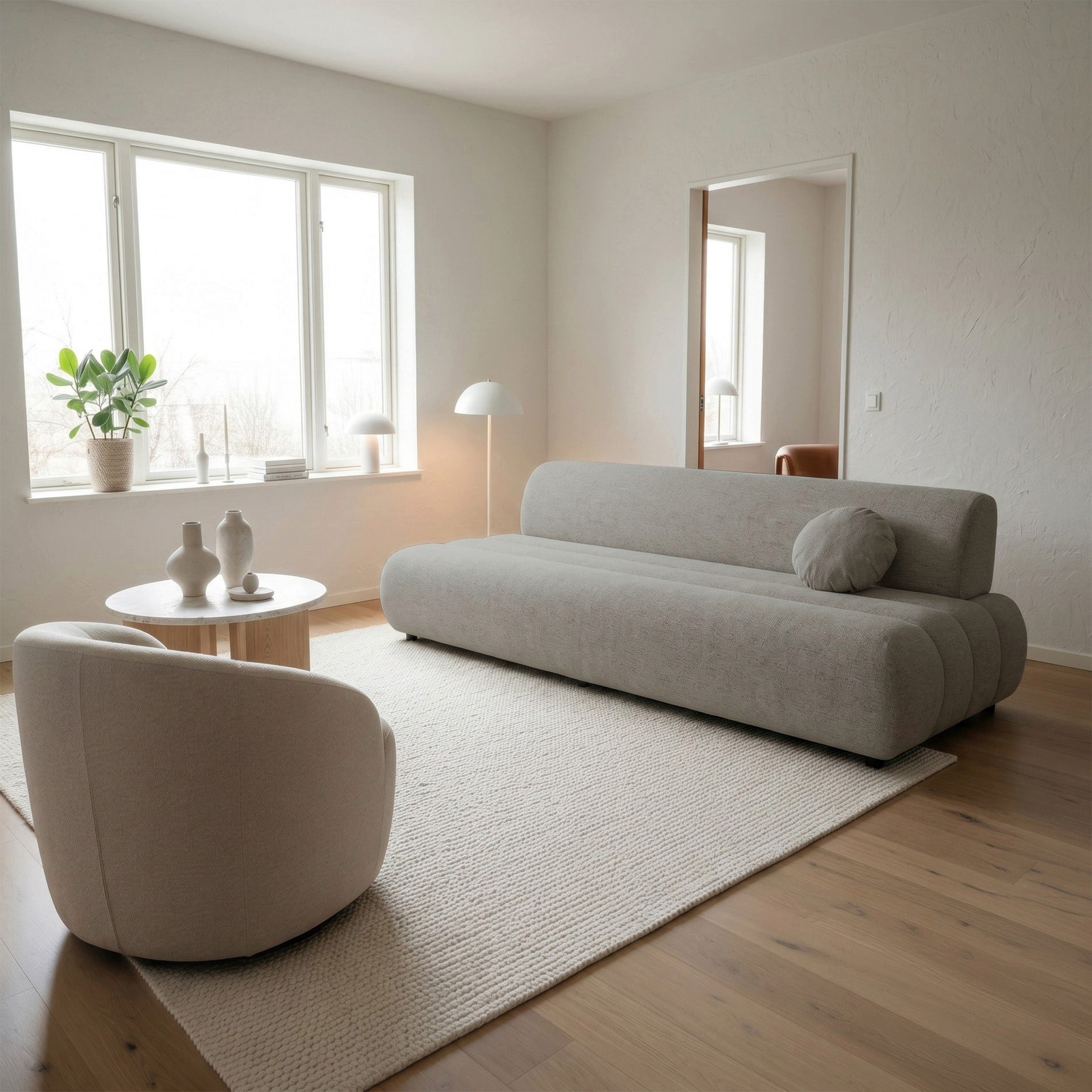 Selsey Schlafsofa, 3-Sitzer Sofa mit Chenille und Bettkasten