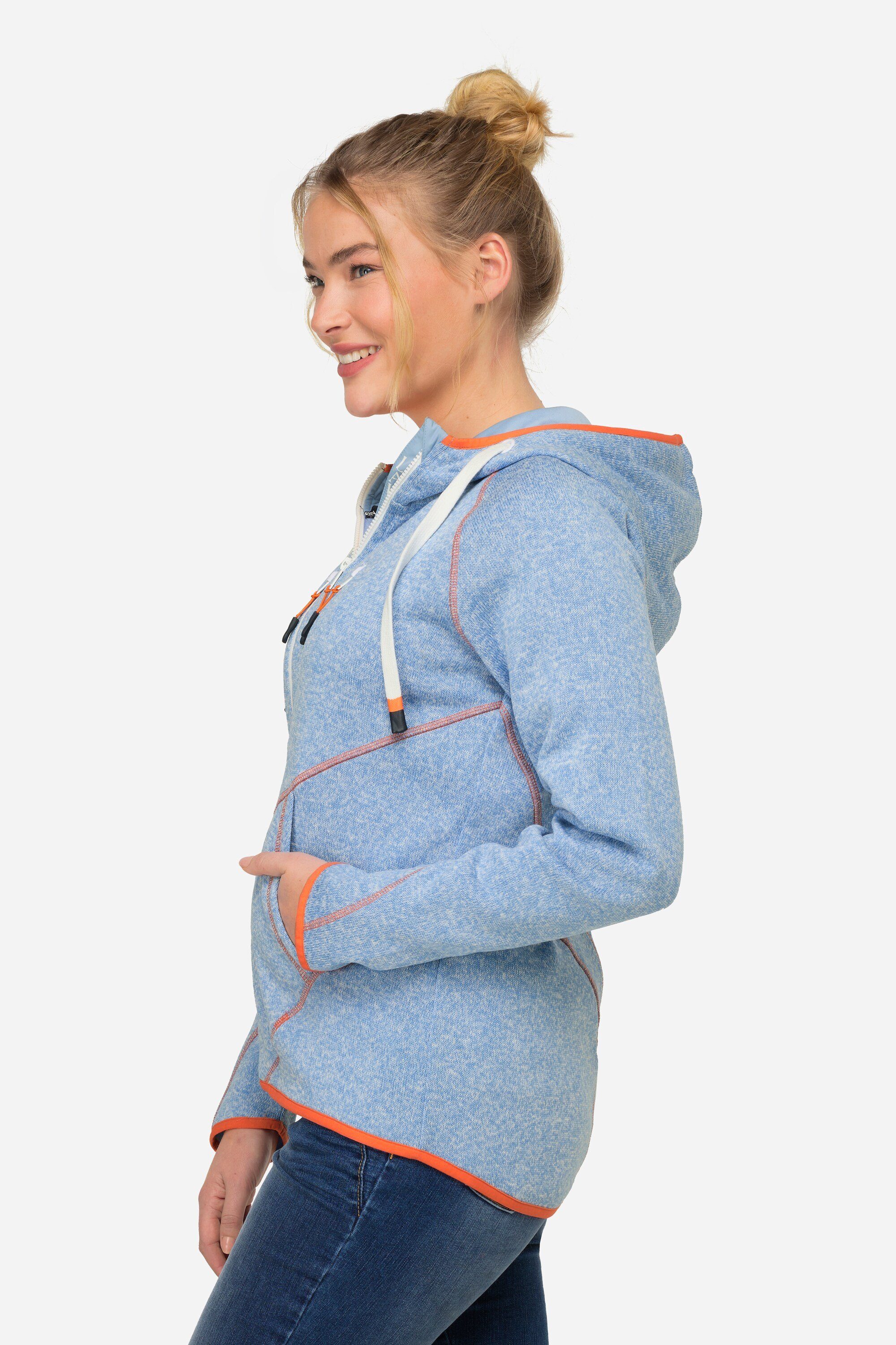 Laurasøn Sweatjacke Fleecejacke mit Kontrast