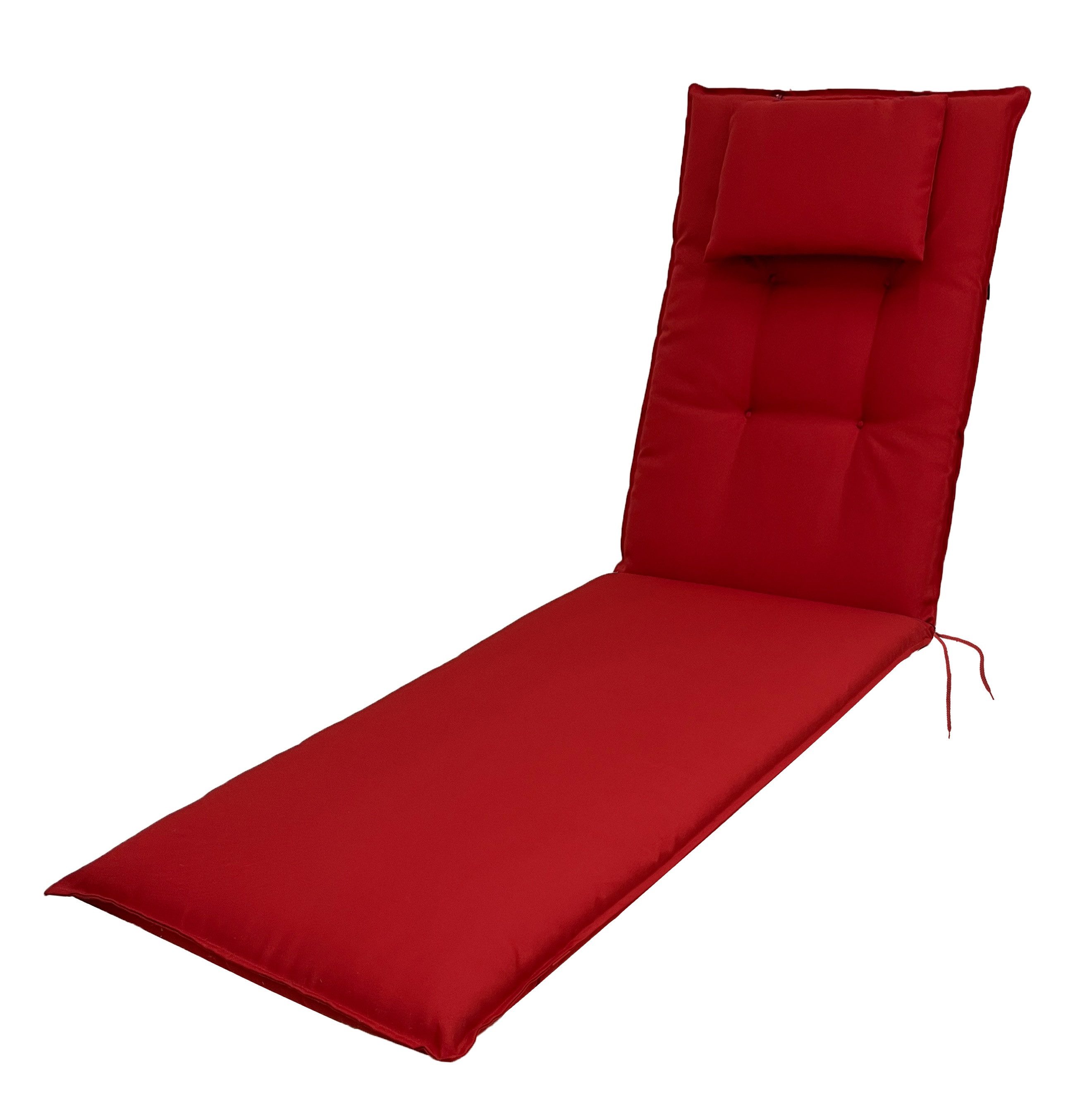 doppler® Liegenauflage 8833 195 x 60 x 8 cm Auflage für Liege Kissen Polster Einlage rot, (1 St., 1 Auflage), UV-beständig für Gartenliegen
