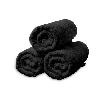 ARLI Handtuch Set 10er Handtuch Set schwarz 2x Duschtuch 4x Handtuch 4x Gästetuch - 100% Baumwolle, (Set, 10-tlg), Hautfreundlich und sehr pflegeleicht