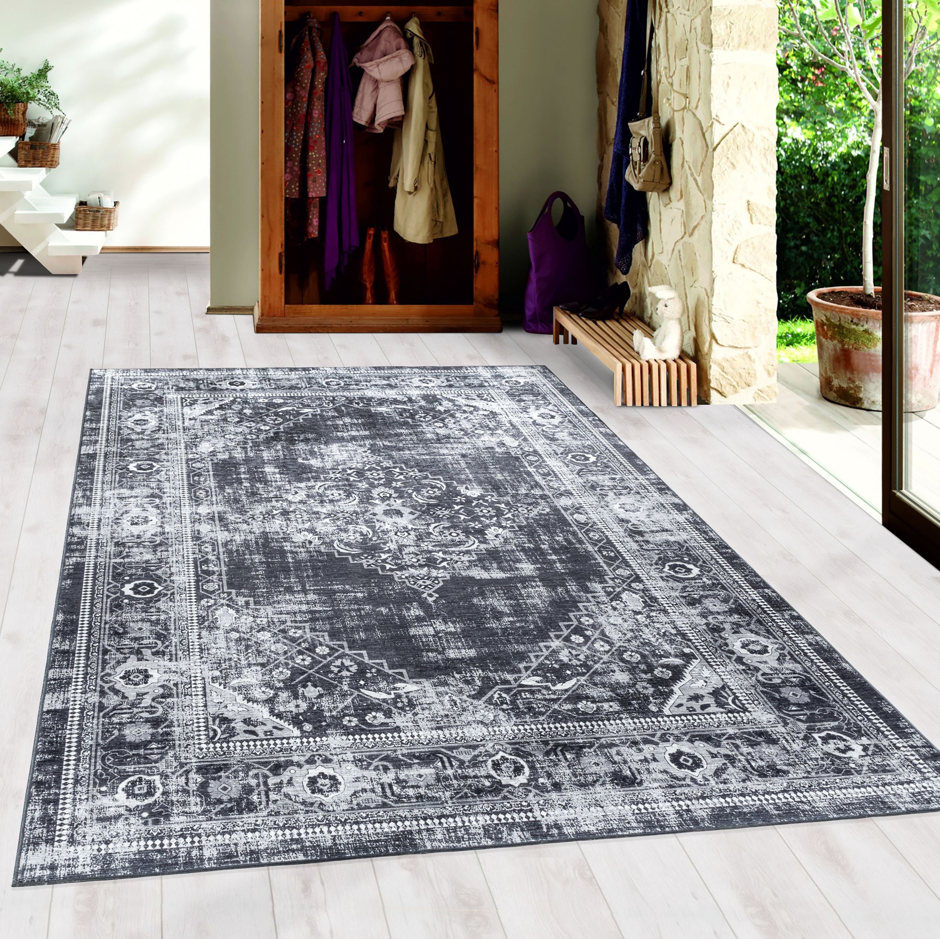 Teppich Orientalisch Design, Teppium, Läufer, Höhe: 7 mm, Teppich Wohnzimmer