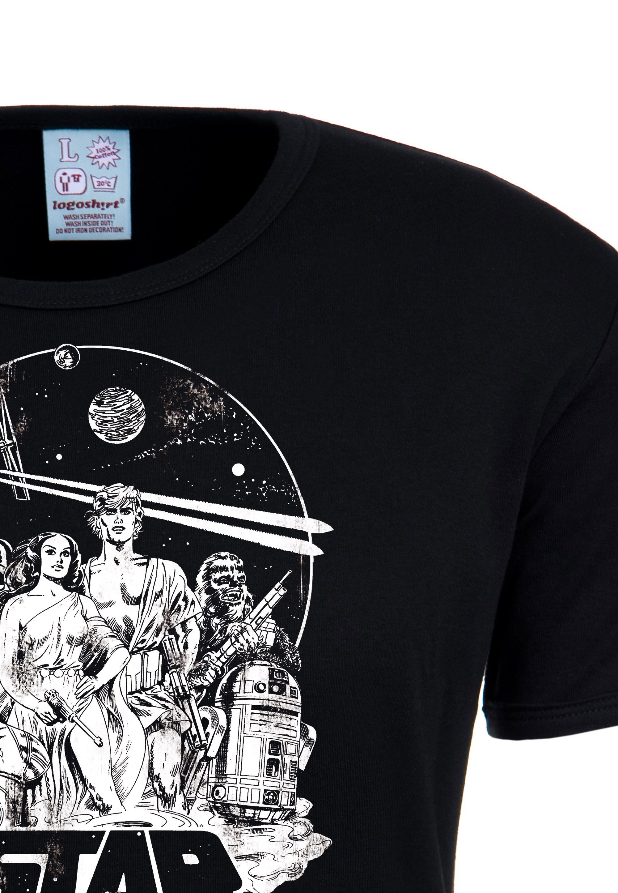 T-Shirt Star LOGOSHIRT Originaldesigns Wars-Helden mit lizenzierten