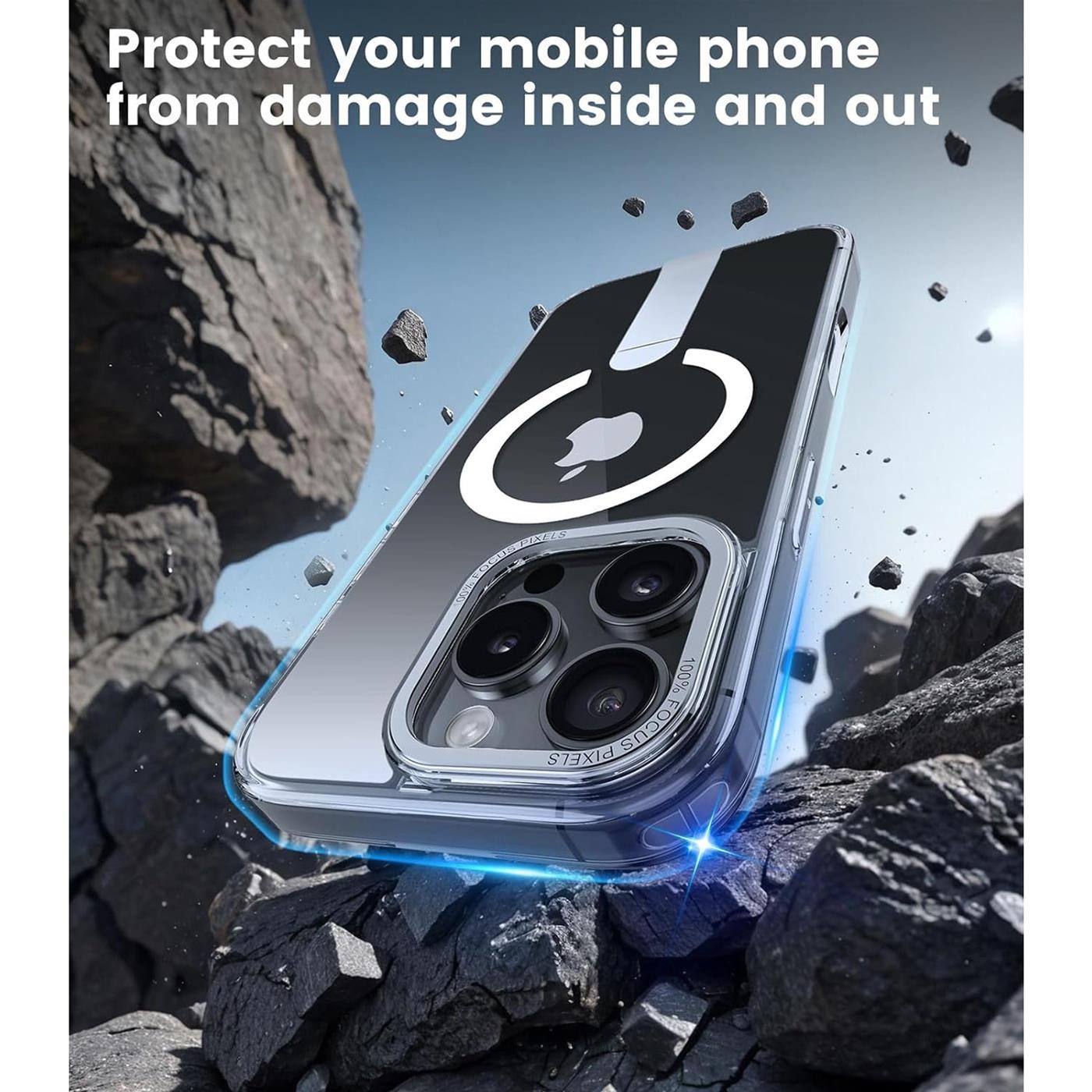 CoolGadget Handyhülle für Apple iPhone 16 Pro Max 6,9 Zoll, TPU Schutz Hülle Metall Ständer aufklappbar Hülle für Magsafe Zubehör – Bild 5 von 5