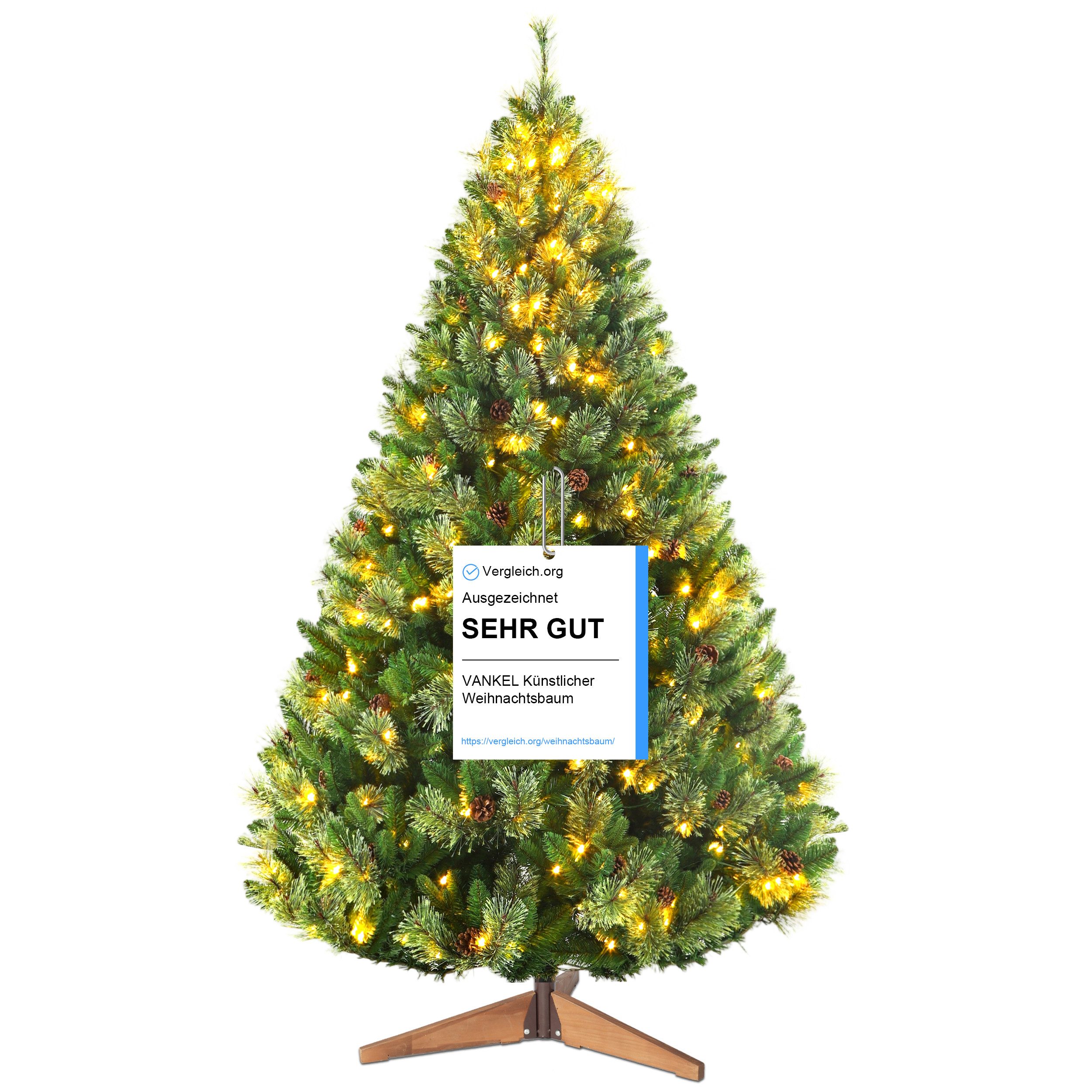 Vankel Künstlicher Weihnachtsbaum tannenbaum mit beleuchtung schmuck mit licht deko außen 180/210/235, tannenbaum künstlicher weihnachtsbaum mit beleuchtung christmas tree