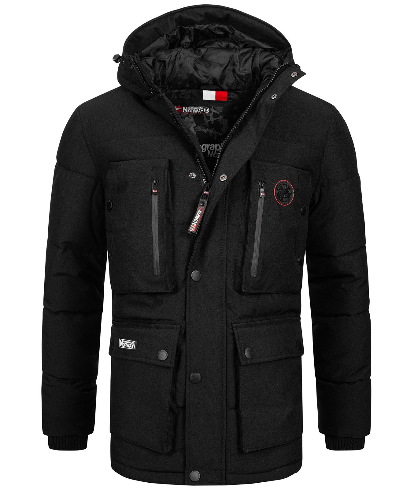 Winterjacke Herren Winterjacke Parka mit Kapuze H-241