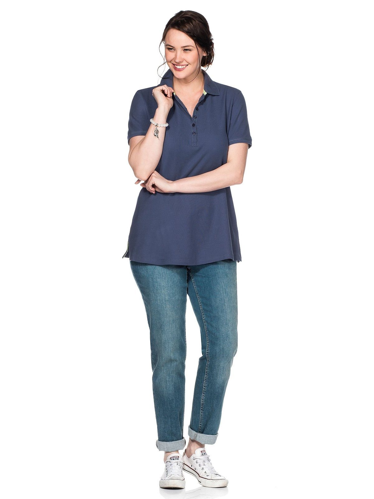 Sheego Große T-Shirt jeansblau Größen