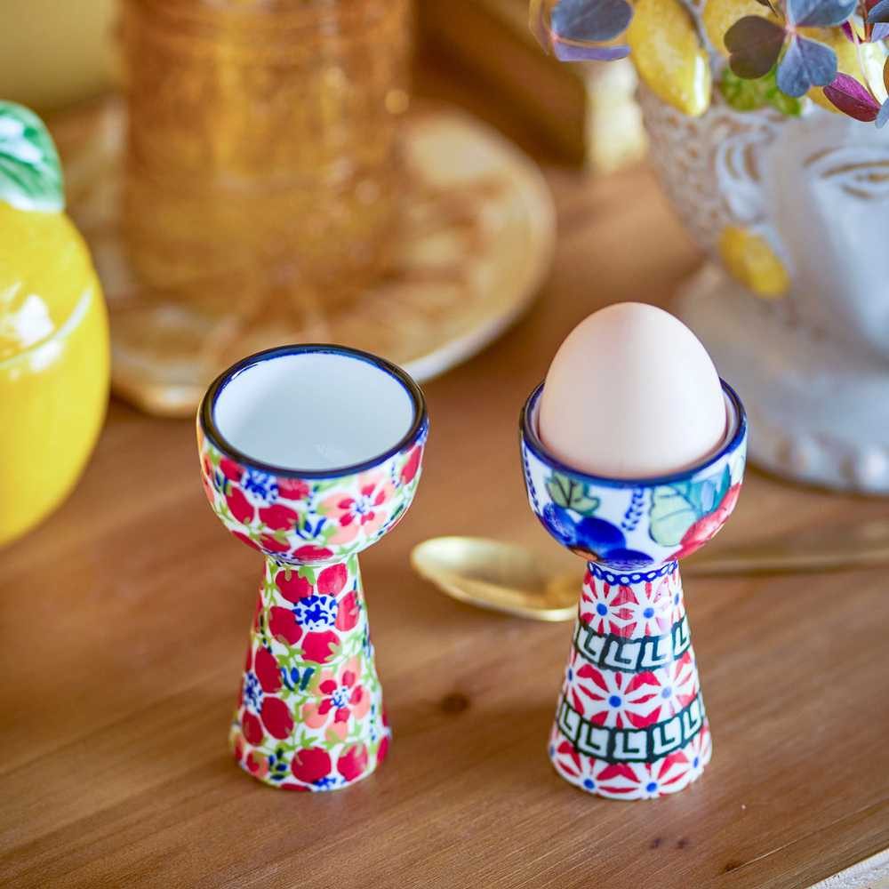 Bloomingville Eierbecher Bloomingville Eierbecher FLORIST mit Blumen Muster 2er Set