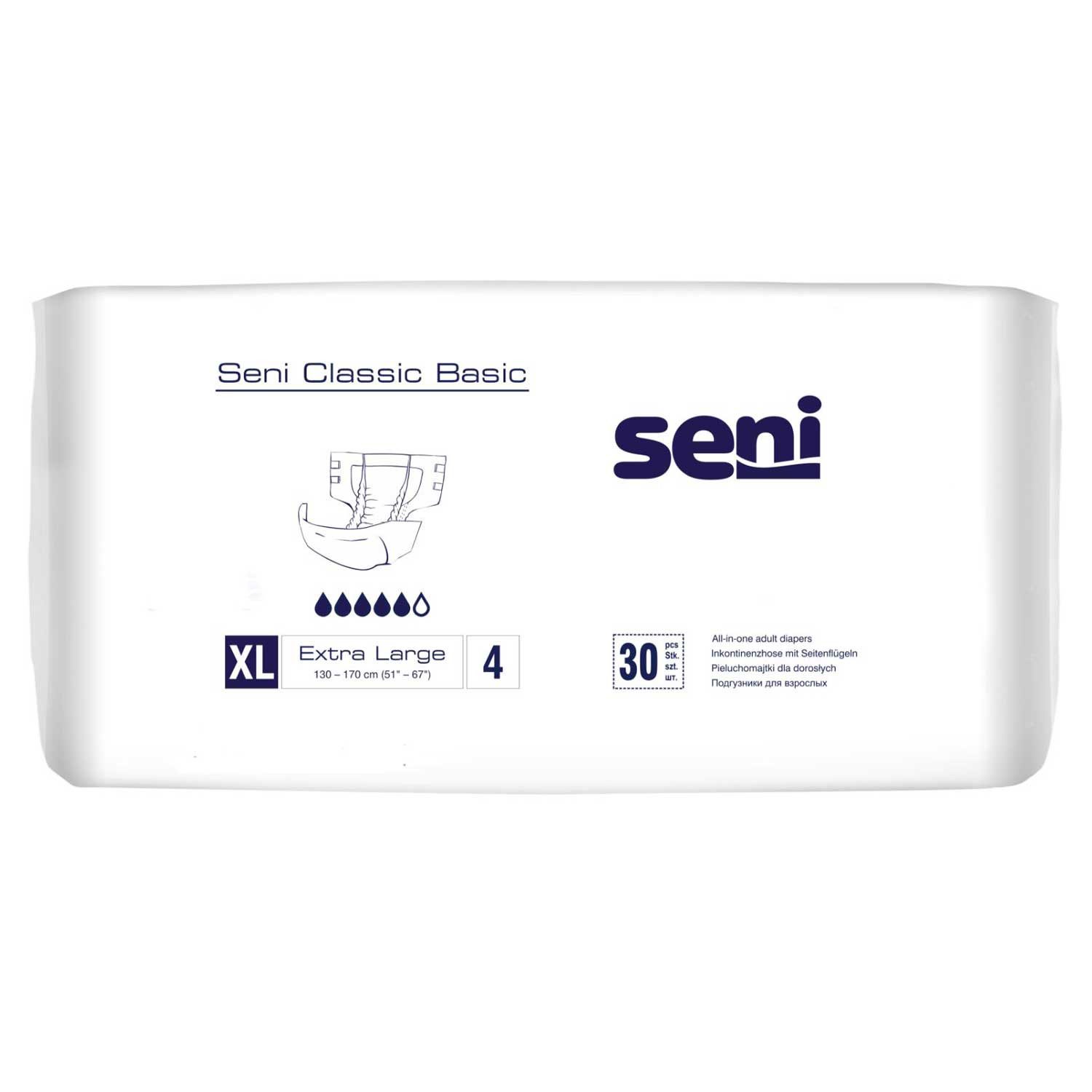seni Inkontinenzboxer Seni Classic Basic Inkontinenzslips XL, 4 x 30 Stück
