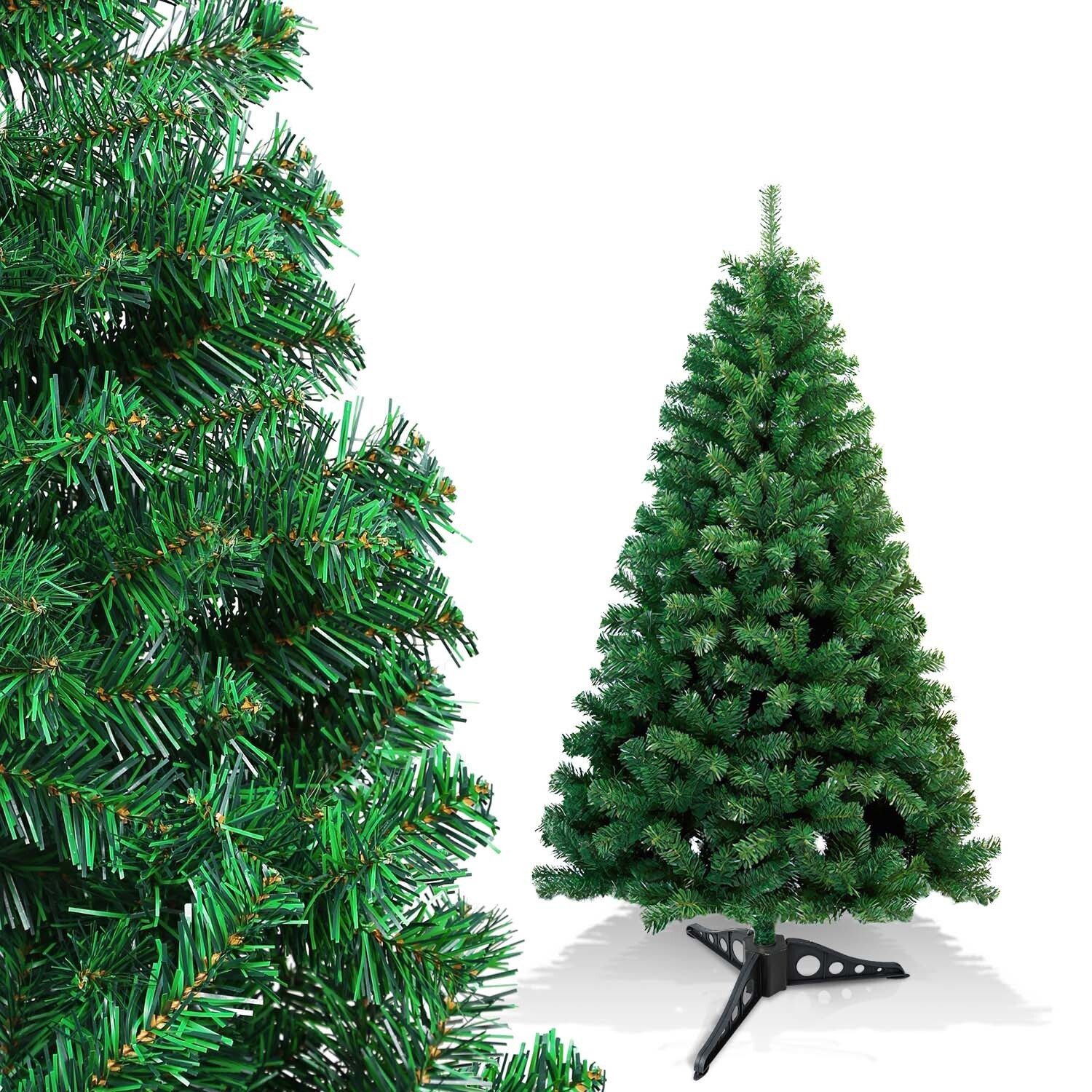 Clanmacy Künstlicher Weihnachtsbaum 120cm Tannenbaum mit Ständer Abziehbar und Klappbar, Weihnachtsdeko, Tannenbaum, Gute Kompression, nicht leicht verformt