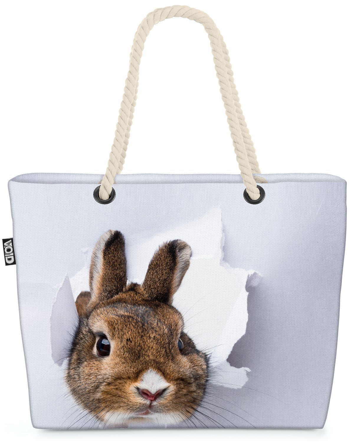 VOID Strandtasche (1-tlg), Hase Häschen Tier Tier Hase Meister Ostern Häschen Ostern Haustier La