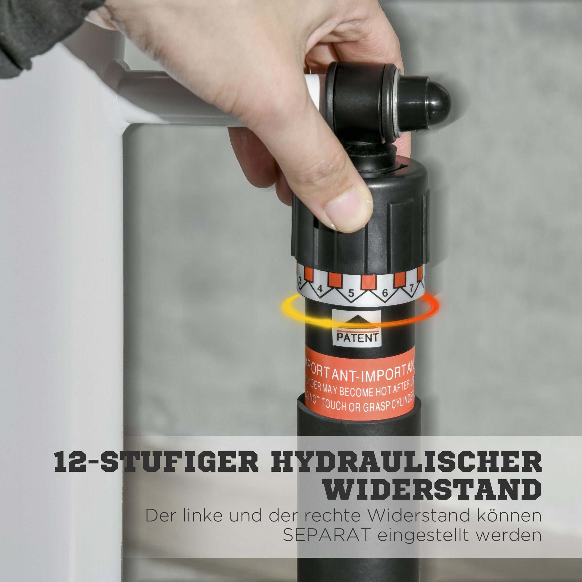 SPORTNOW Heimtrainer Stepper - Klappbar Mit LCD Display & 12 Widerstandsstufen