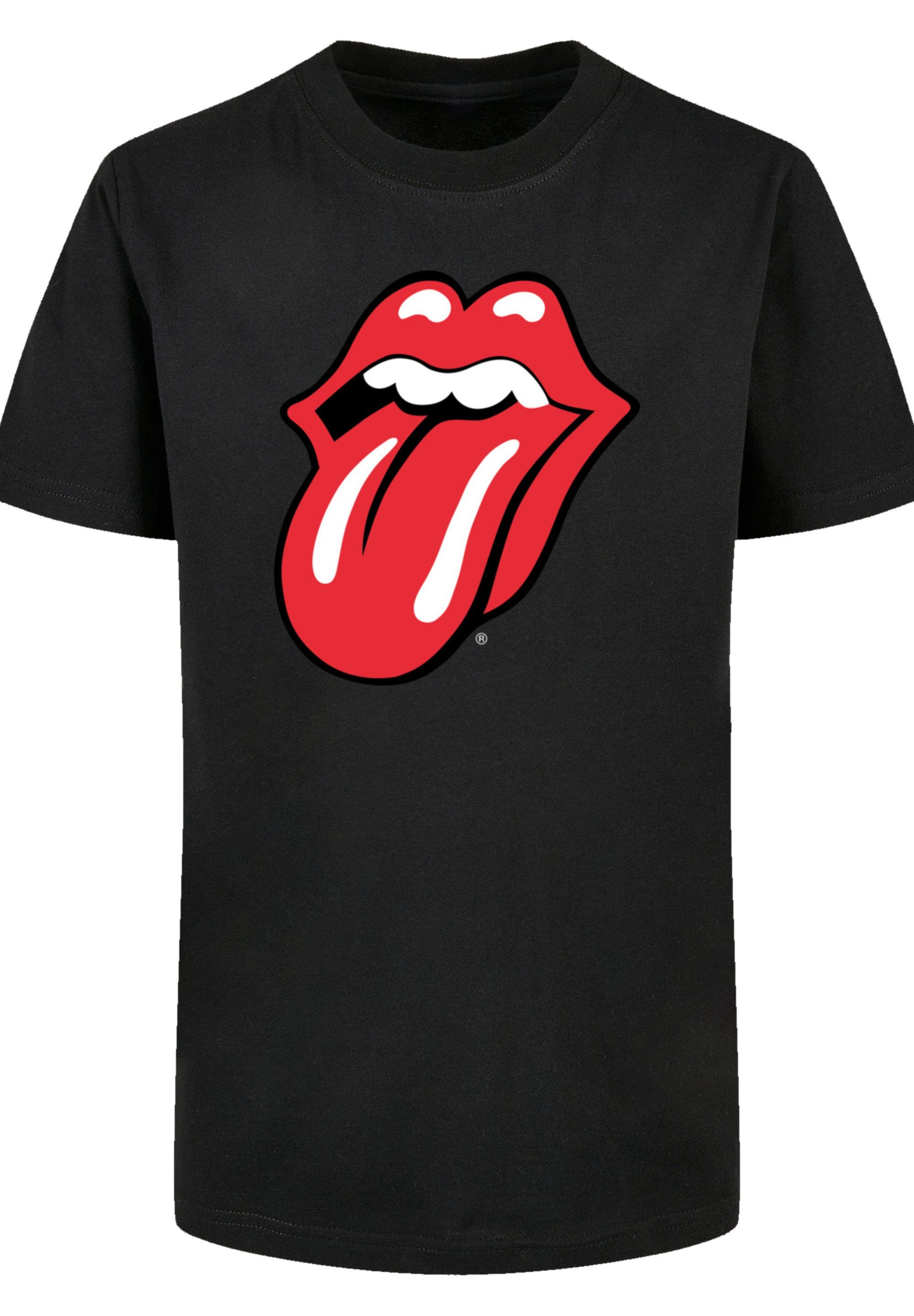 F4NT4STIC T-Shirt Classic Print Tongue The Stones Rolling schwarz