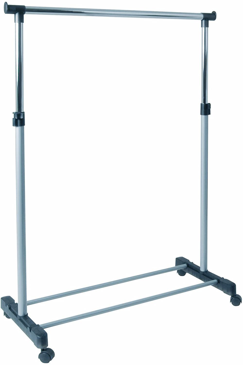 HAKU Garderobe HAKU Möbel Rollgarderobe - alu-chrom-grau - H. 95-170cm x B. 90cm (1 Stück)