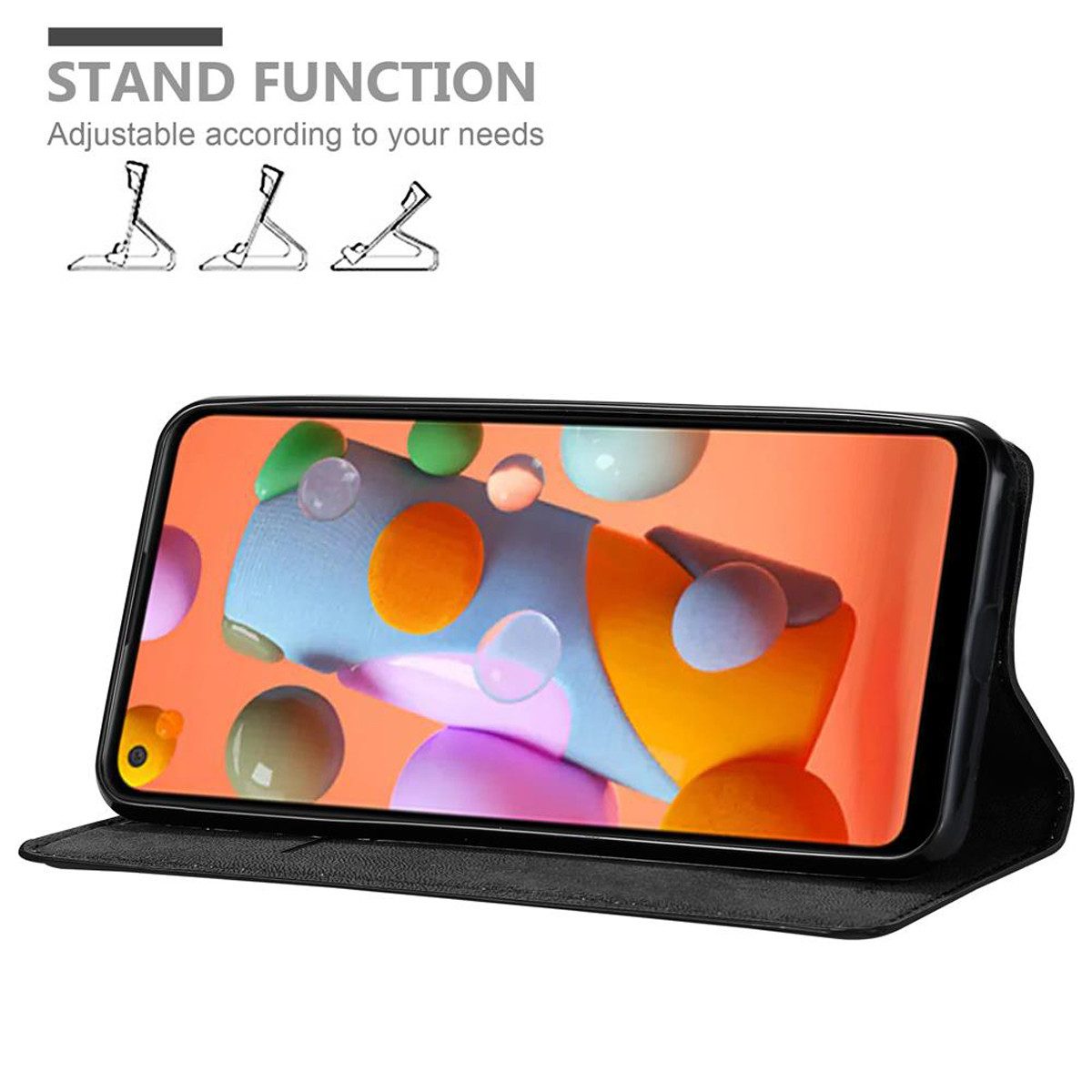 Cadorabo Handyhülle für Samsung Galaxy A11 / M11 Hülle Samsung Galaxy A11 / M11, Hülle Schutzhülle mit Standfunktion, Magnetverschluss und Kartenfach