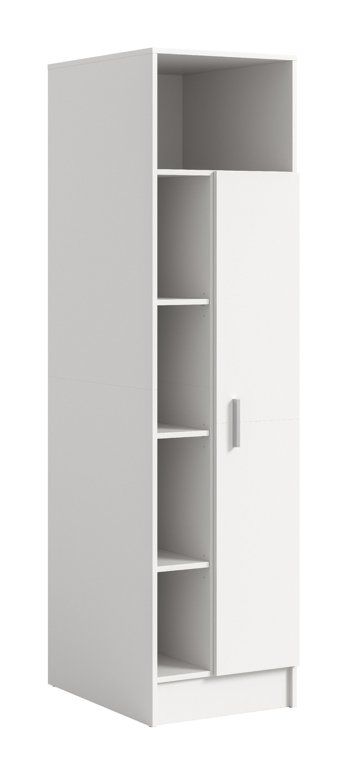 xonox.home Stauraumschrank weiß Nachbildung Melamin beschichtet modern 50x195x68 cm