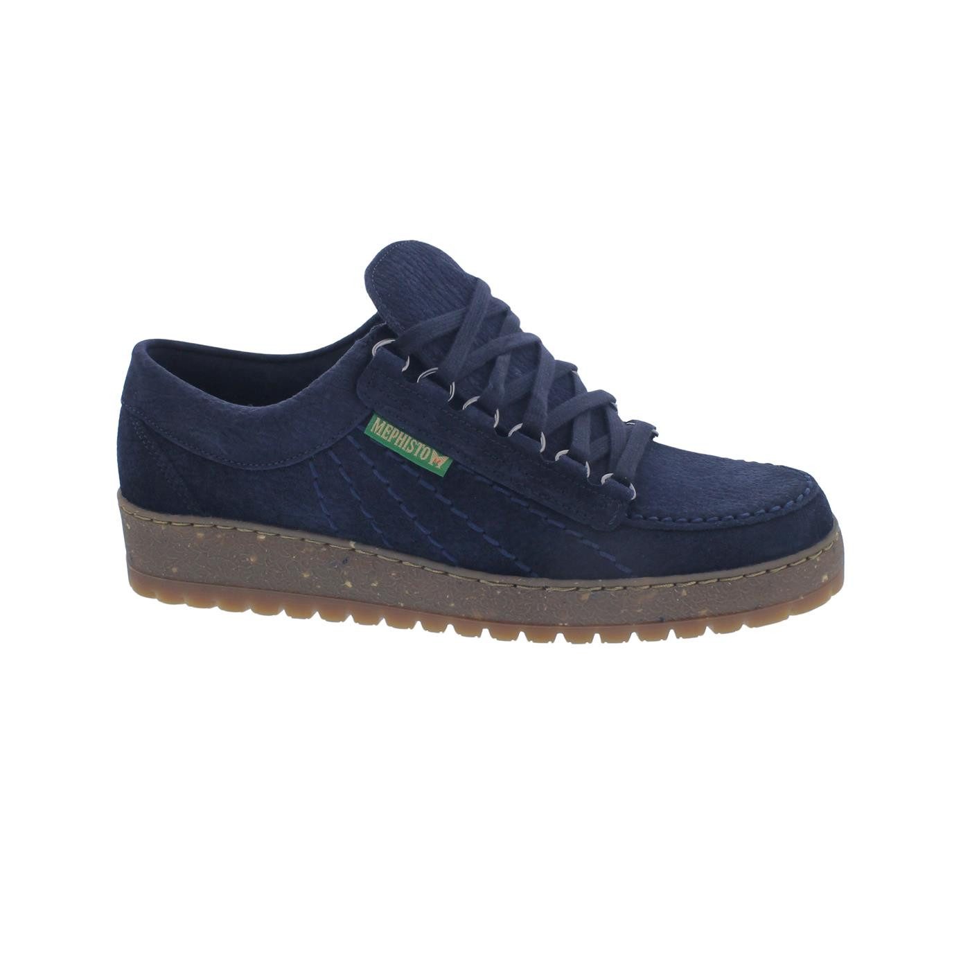 Mephisto Rainbow Halbschuh 71245, Navy, Nubukleder, SOFT AIR Technolog Schnürschuh