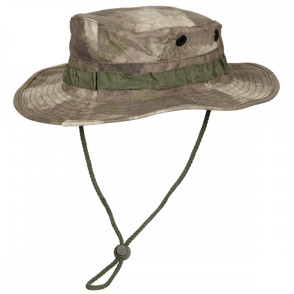 MFH Outdoorhut US GI Buschhut, mit Kinnband, GI Boonie, R/S, HDT-camo - S (Packung) umlaufende Schlaufen