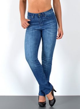 ESRA Straight-Jeans G800 High Waist Straight Fit Jeans Damen, bis Übergröße / Plussize Größe, Damen Straight Leg Jeans Hoch Bund, Gerade Schnitt Jeans Damen, bis Große Größen, Jeans Regular Fit Hose, Damen Jeans, Jeans Damen, High Waist Jeans, Damen Jeans Straight, High WaistJeans Damen, Damen Jeans Rot Braun Bordeaux Braun Schwarz Blau Petrol, Damen Jeanshose Straight Fit