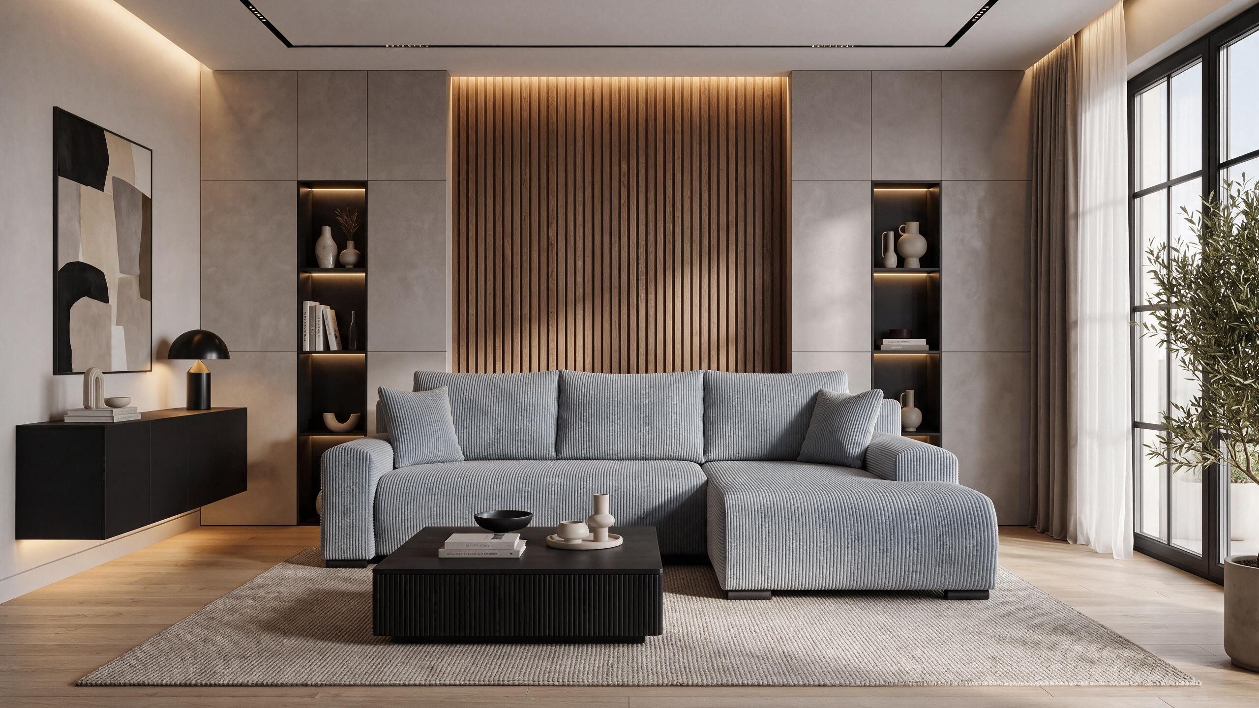 storez24 Ecksofa Soffe, mit Bettkasten und Schlaffunktion, Cordstoff, L-Form, bequem
