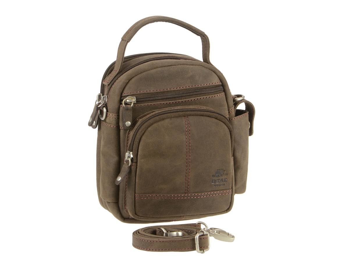 Bear Design Gürteltasche Dark-Nature Leder, Hüfttasche, Ledertasche