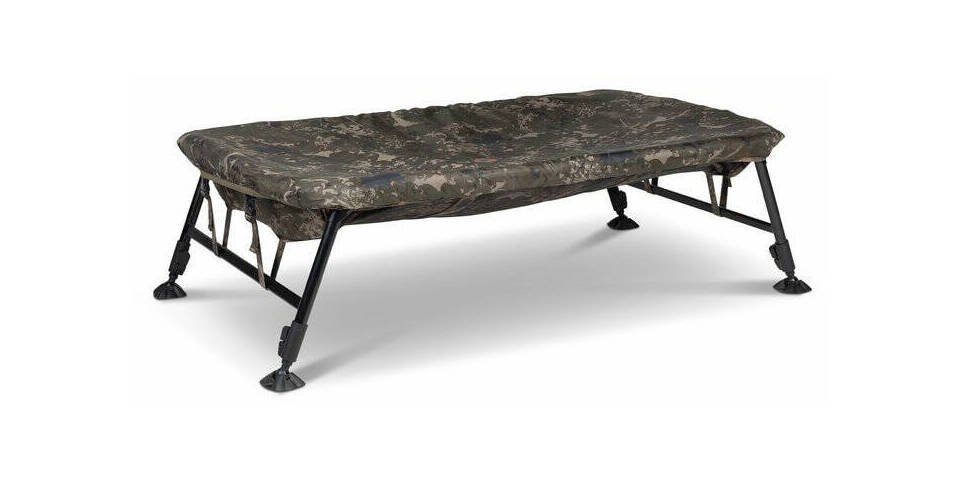 Nash Fishing Angelkescher Nash Monster Carp Cradle Hi-Protect Camo, Größe: 120 cm(L) x 70 cm(B) x 43cm(H) // Beinhöhe: 38 - 50 cm // Gewicht: 4,7 KG