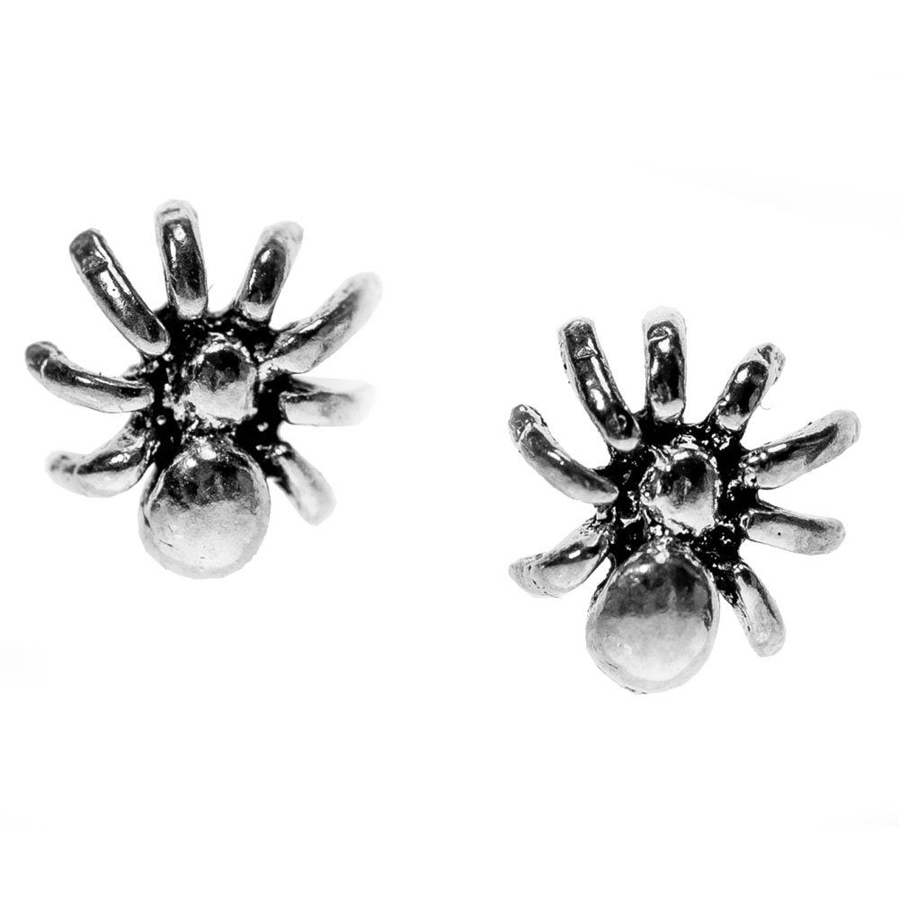 HOPLO Paar Ohrstecker Ohrstecker 8 mm Kleine Spinnen 925er Silber Punk günstig online kaufen