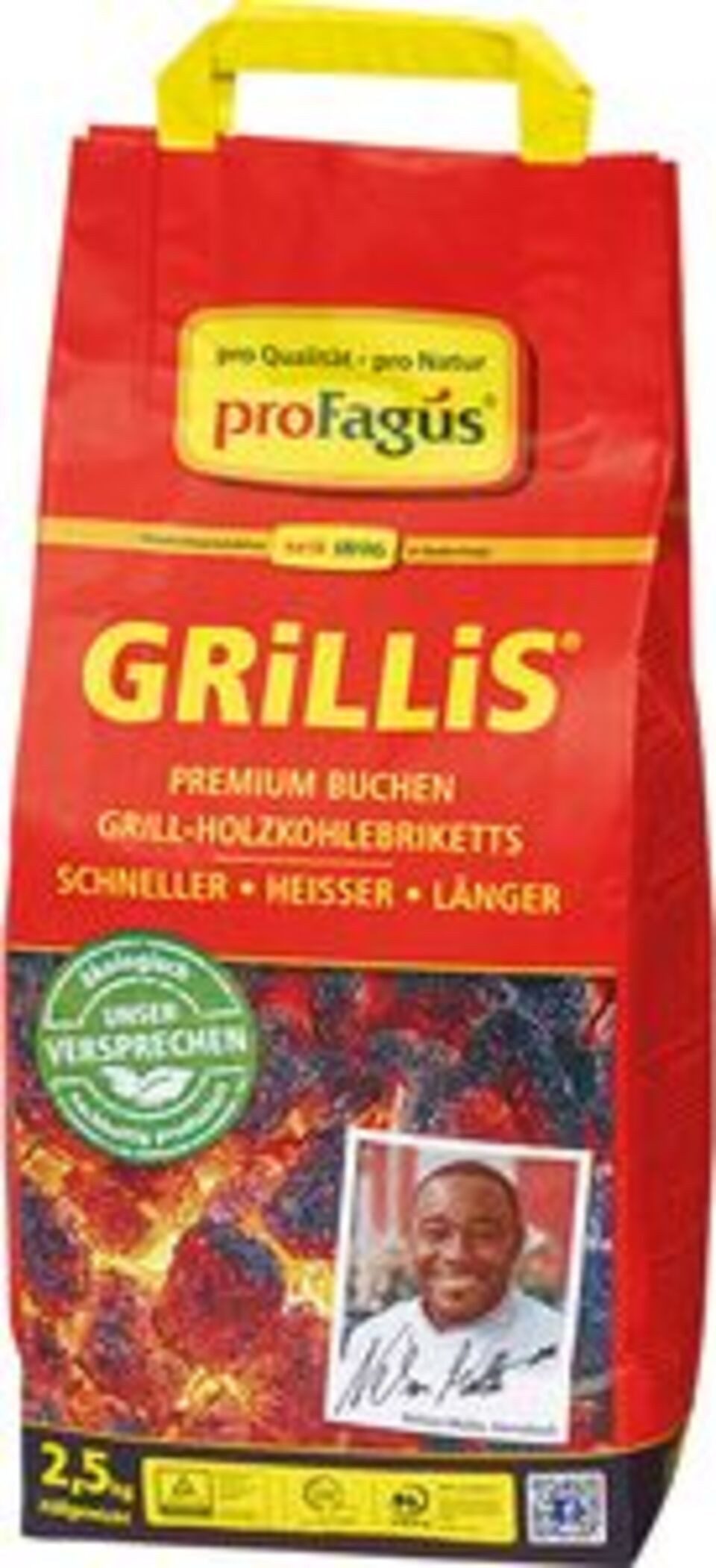 proFagus Holzkohle Sommerhit Grillis 2,5kg, (1-St)