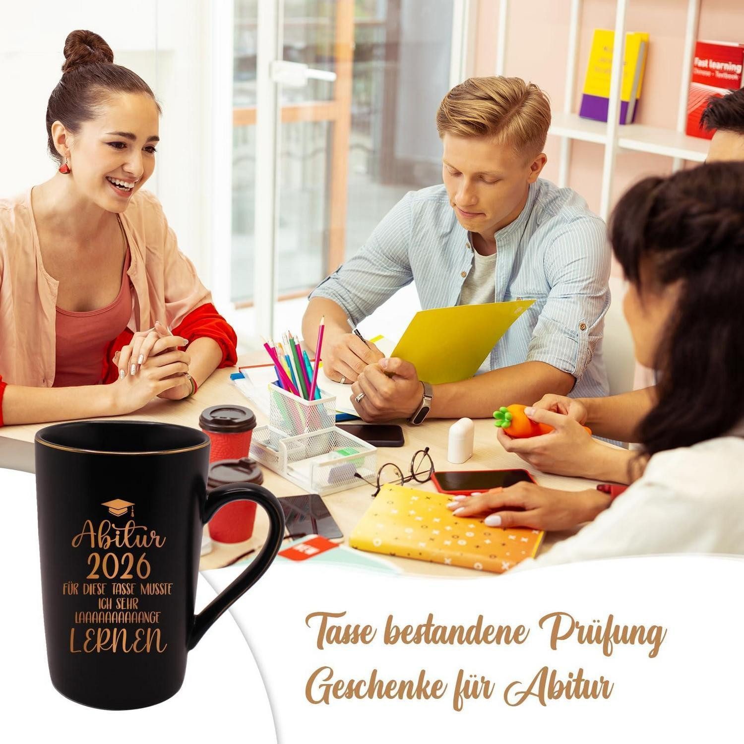 LuxusKollektion Tasse Abitur Tasse 2026 Schwarz 400ml, Keramik