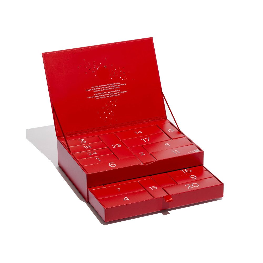Clarins Adventskalender Clarins Adventskalender 2025 – 24 luxuriöse Pflege- & Beautyprodukte (24-tlg), Luxuriöser Adventskalender mit Clarins Klassikern & Neuheiten