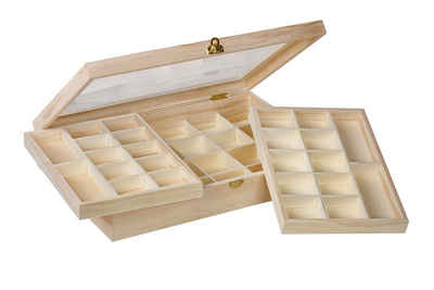 Glorex Aufbewahrungsbox, für Schmuck 40 cm x 28 cm x 7,5 cm