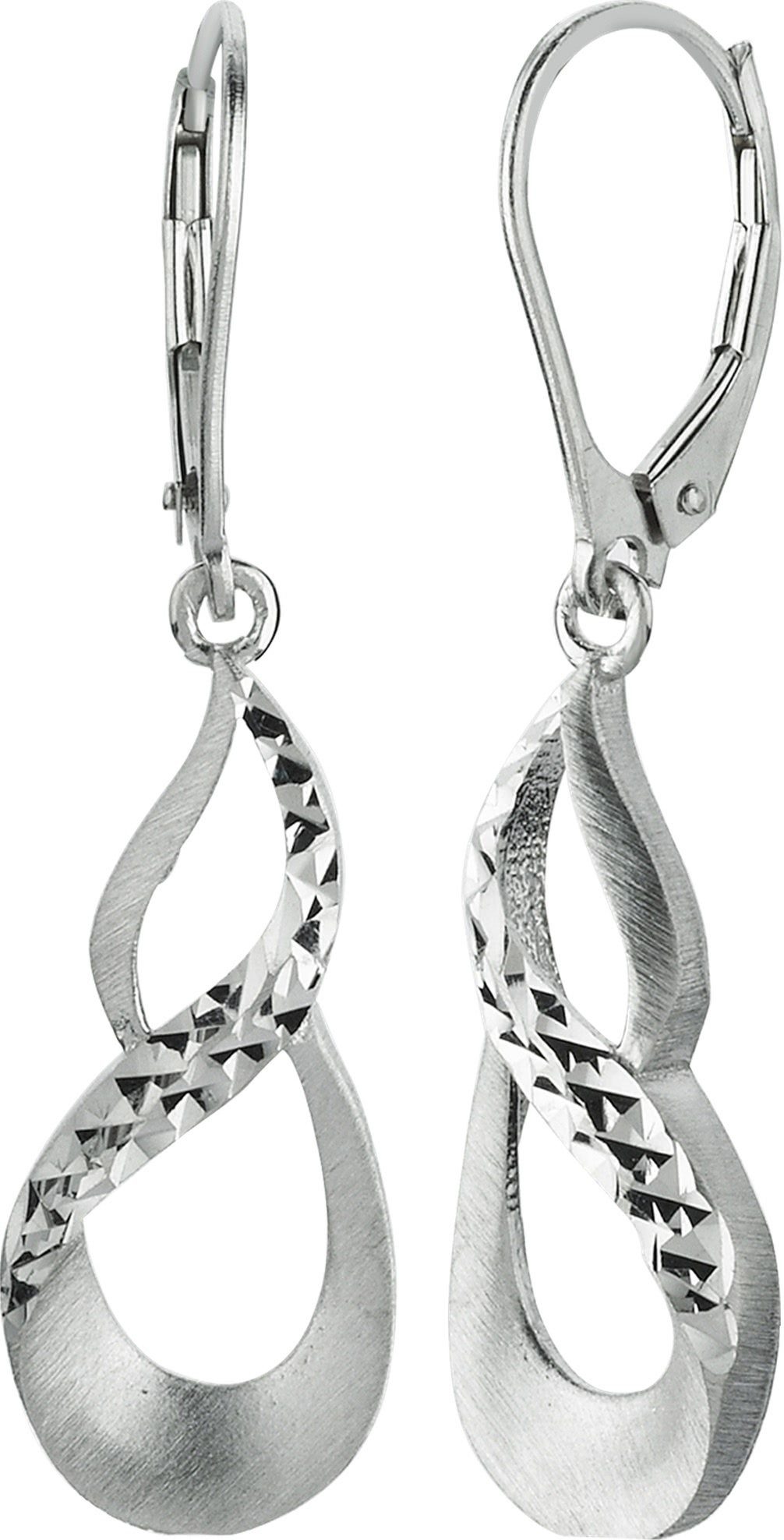 Balia Paar Ohrhänger Balia Damen Ohrringe mattiert Silber (Ohrhänger), Damen Ohrhänger Unendlichkeit aus 925 Sterling Silber, Farbe: silber