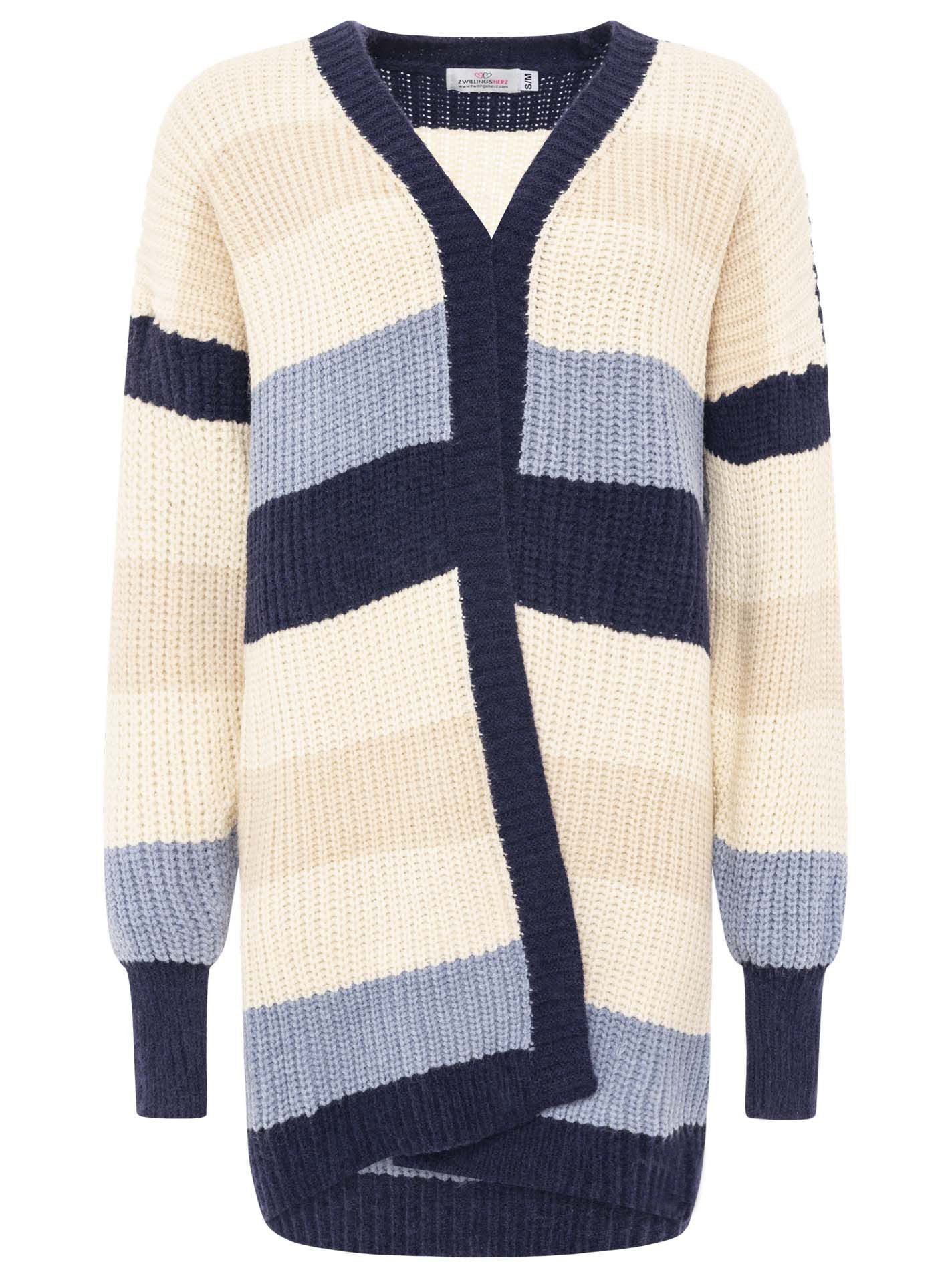 Zwillingsherz Strickjacke "Streifen" mit Blockstreifen günstig online kaufen