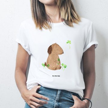 Mr. & Mrs. Panda T-Shirt Hund Kleeblatt - Weiß - Geschenk, Damen, Hunderasse, Selbstliebe, Lus (1-tlg)