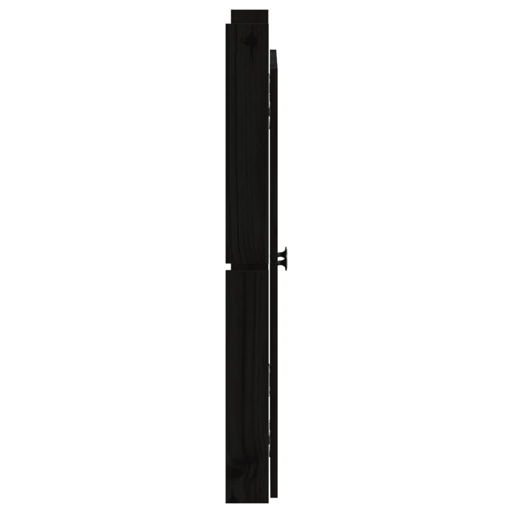 vidaXL Schranktür Türen für Outdoor-Küche Schwarze 50x9x82 Stk. 2 St) Kiefer (2 cm Schwarz Kiefernholz