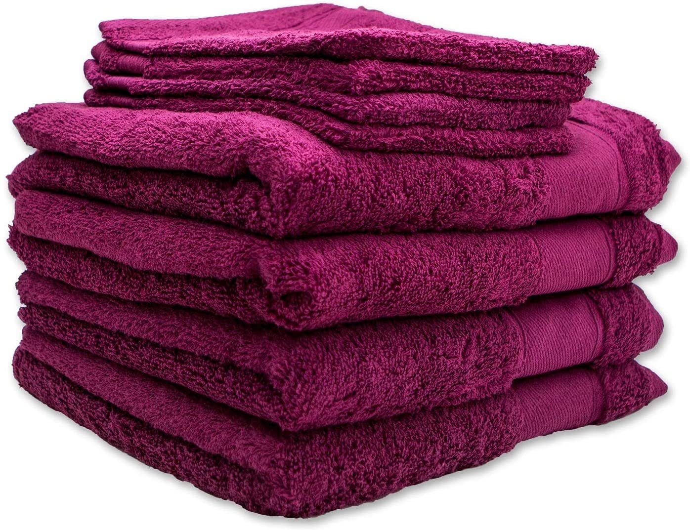 DESCAMPS Handtuch Set »Handtuch & Waschlappen Lila« (8-tlg), Lila online  kaufen | OTTO