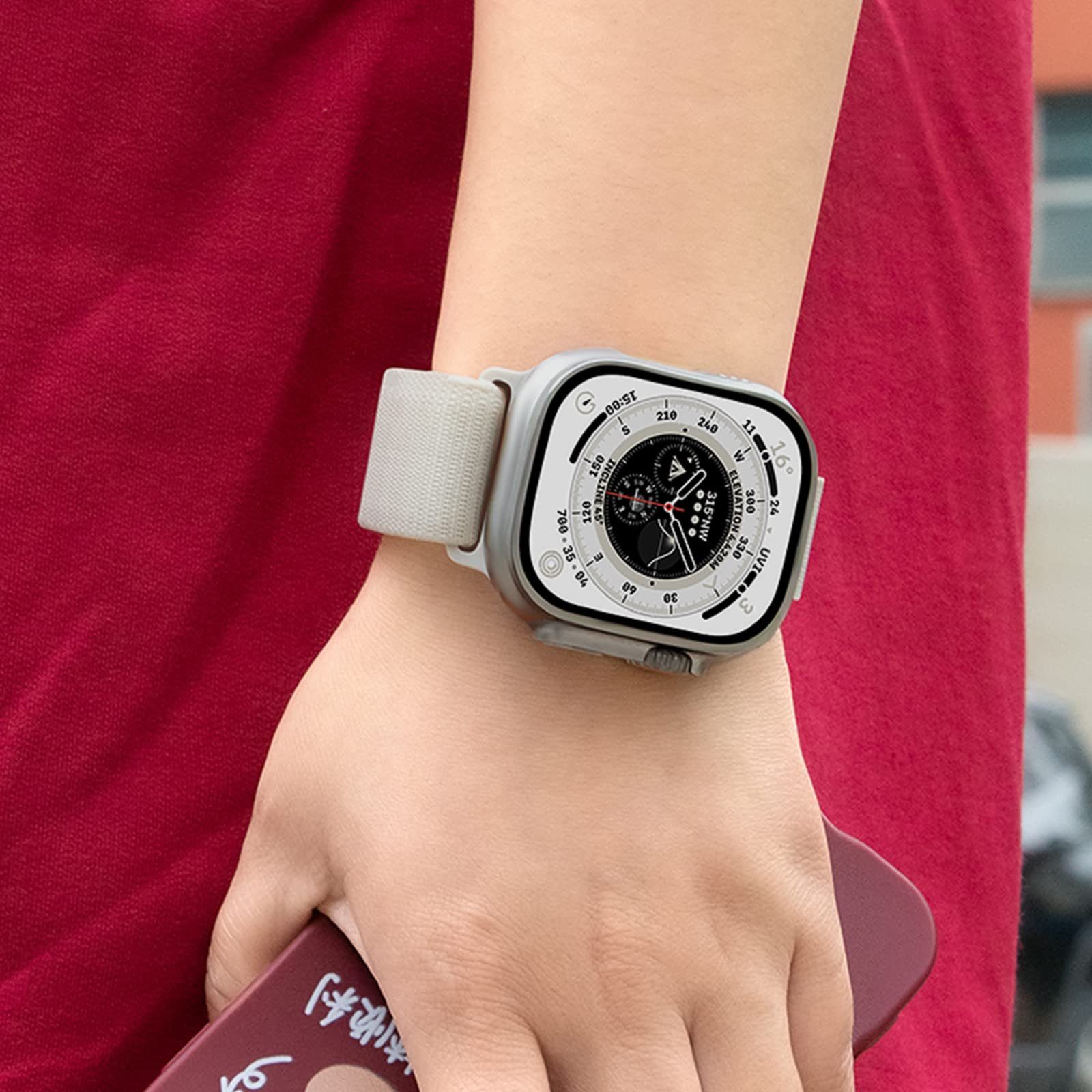 Mutoy Smartwatch-Armband Alpine Loop Armband Damen 38mm 40mm Herren, 41mm Uhrenarmbänder für Watch Kompatibel iWatch Polarstern mit für Apple 8/7/6/5/4/3/2/1/Ultra/SE