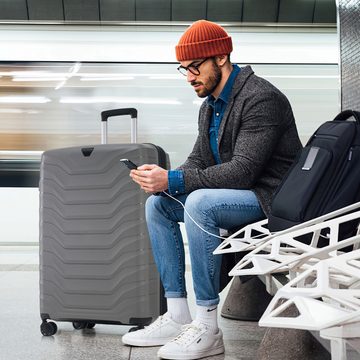 HAUSS SPLOE Kofferset 3-teiliger Koffer handgepäck Koffer Koffer groß mit rollen, 4 Rollen, mit TSA-Schlössern 3-teiliger Koffer PP-Material