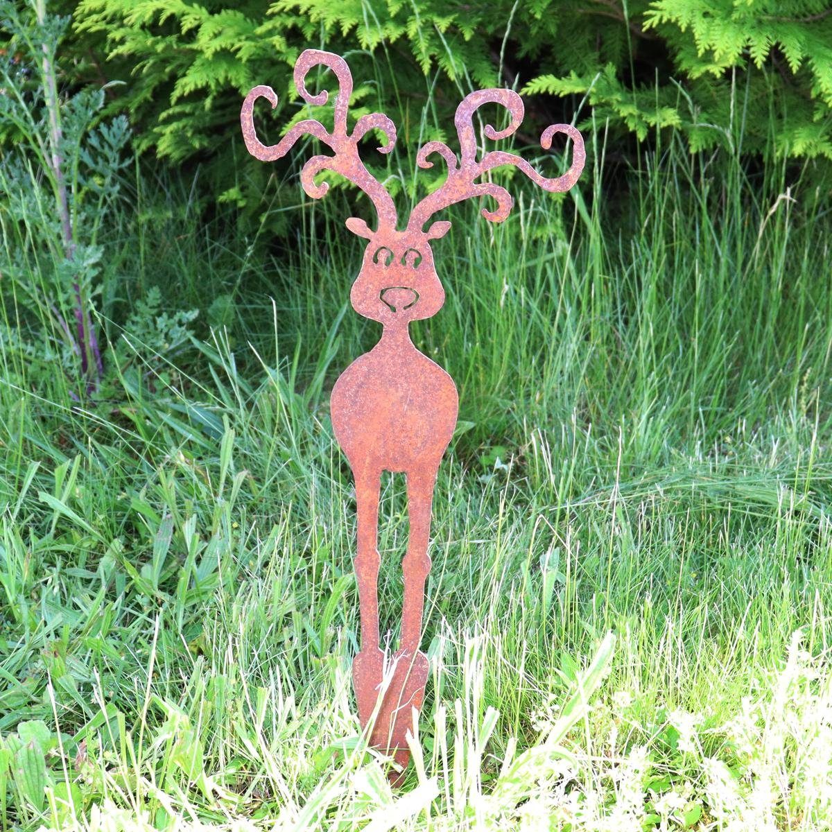 440s Gartenfigur 440s Rudolph Rost-Rentier Topf-Stecker, (Stück)