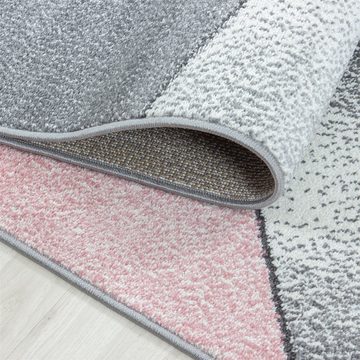 Teppich Designerteppich Kurzflorteppich Mosaikoptik, Angeycasa, rechteckig, Höhe: 7 mm, Wohnzimmer Esszimmer Schlafzimmer