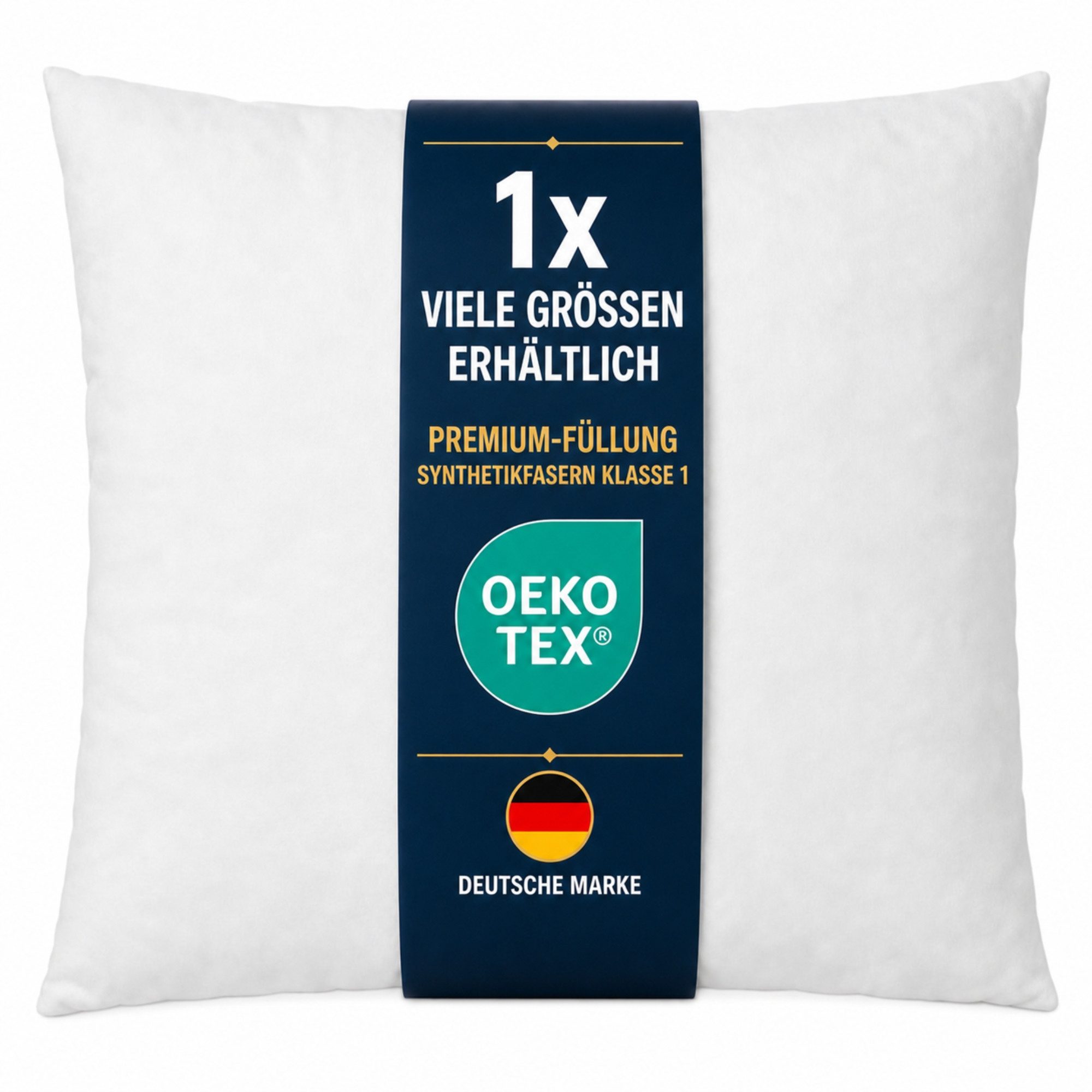 Arsvita Kissenfüllung für Dekokissen und Kopfkissen, 45x45 cm, Premium-Polyester Klasse 1, extra bauschig, 30°C waschbar